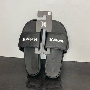 New HURLEY ONE & ONLY FAST LANE LOGO VELCRO SLIDE